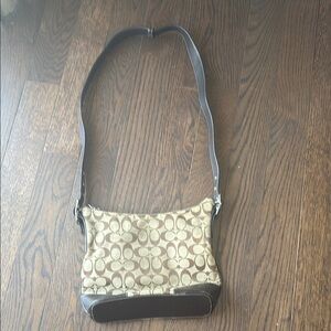 Coach Brown Geometric Shoulder Bag
